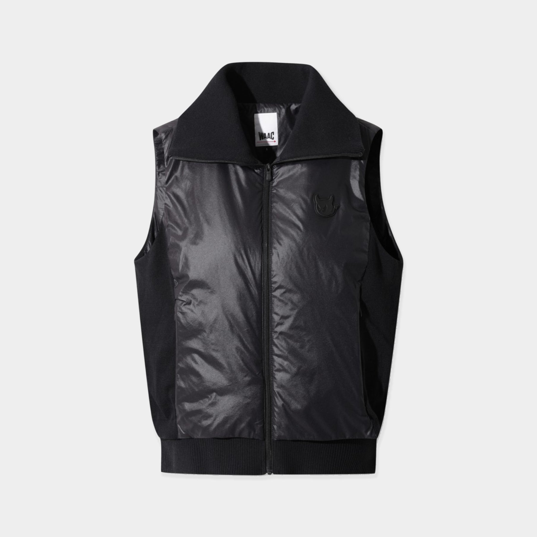 Women's Knit Hybrid Light Padded Vest - Black - Erthe Golf