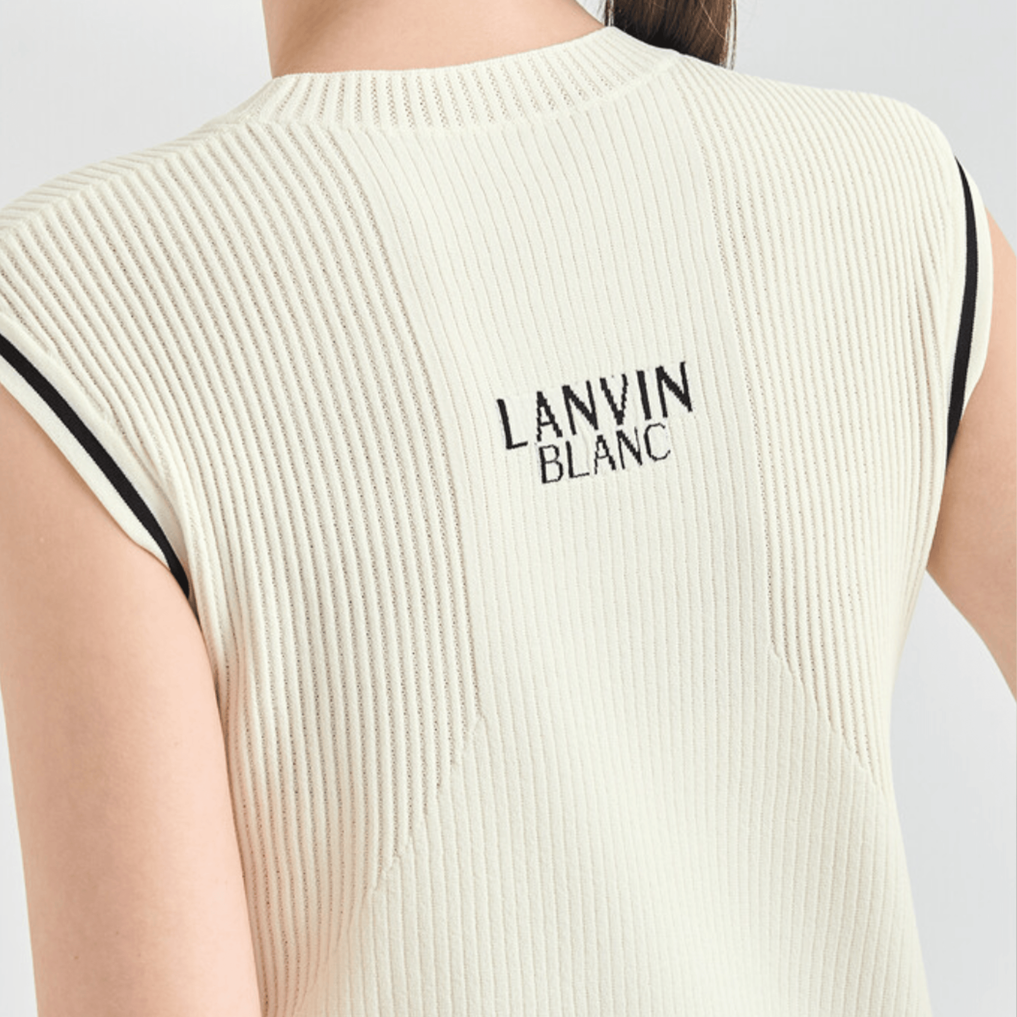 Women's Color - Line Cap - Sleeve Knit - Ivory - Erthe Golf