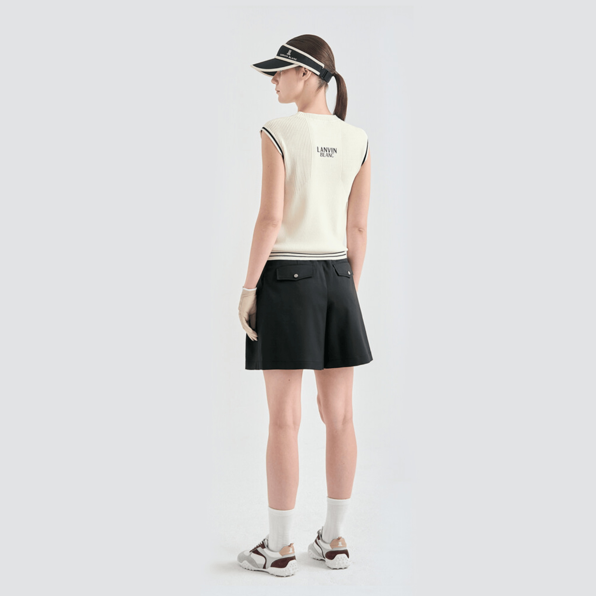 Women's Color - Line Cap - Sleeve Knit - Ivory - Erthe Golf
