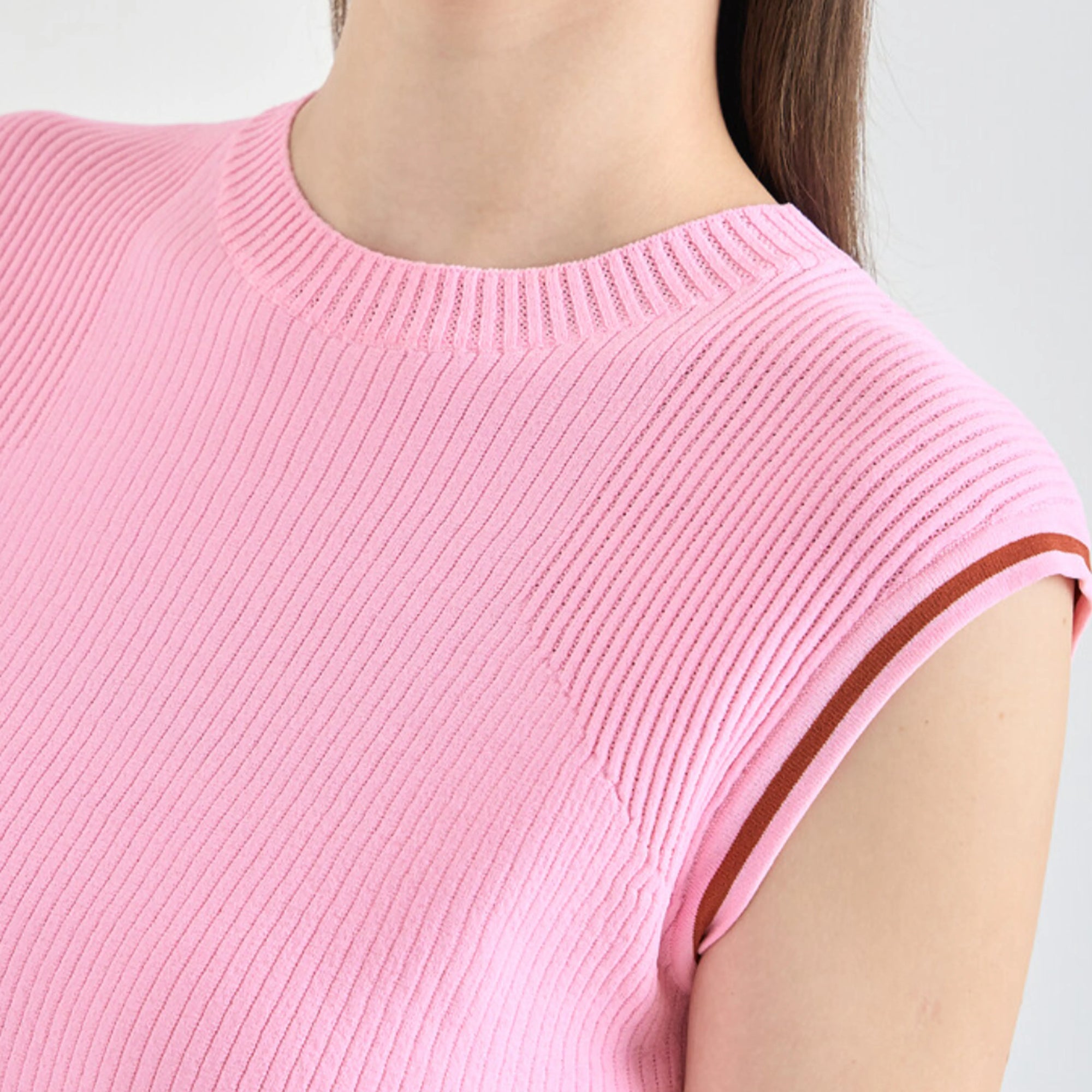 Women's Color - Line Cap - Sleeve Knit - Pink - Erthe Golf