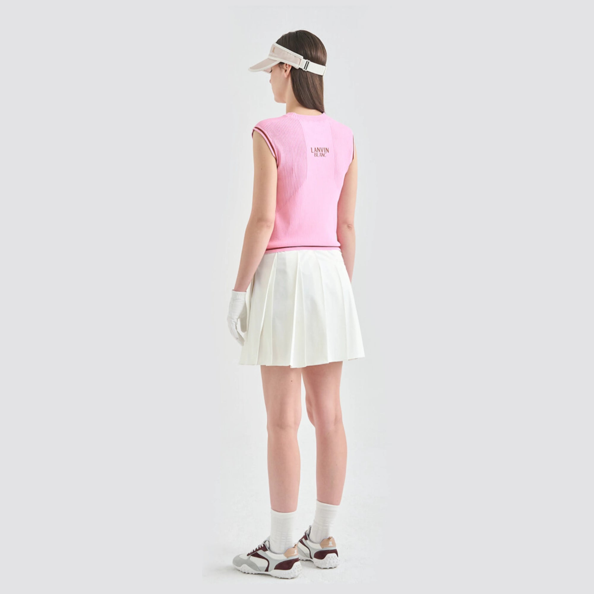 Women's Color - Line Cap - Sleeve Knit - Pink - Erthe Golf