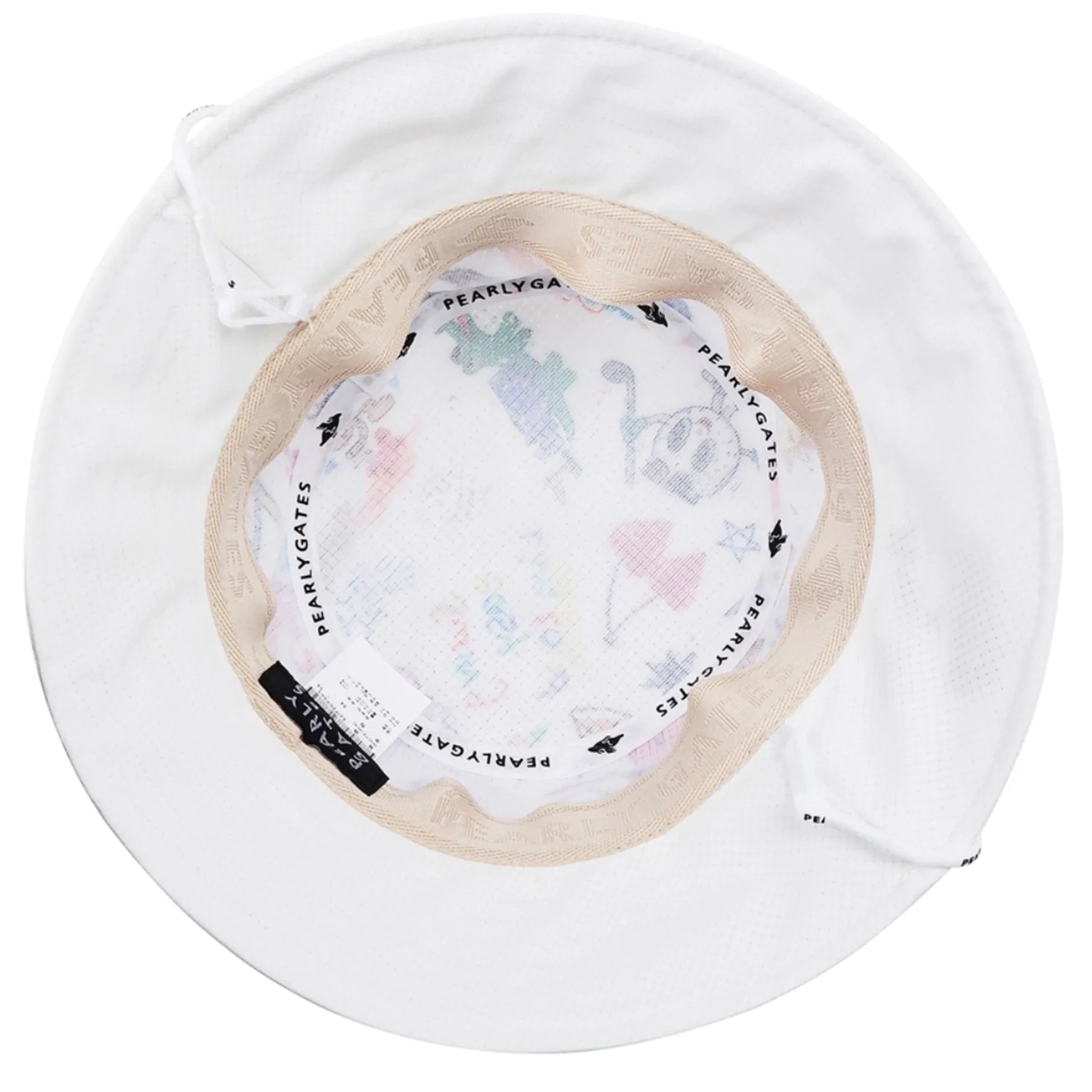 Women's Color - Stitch Bucket Hat - White - Erthe Golf