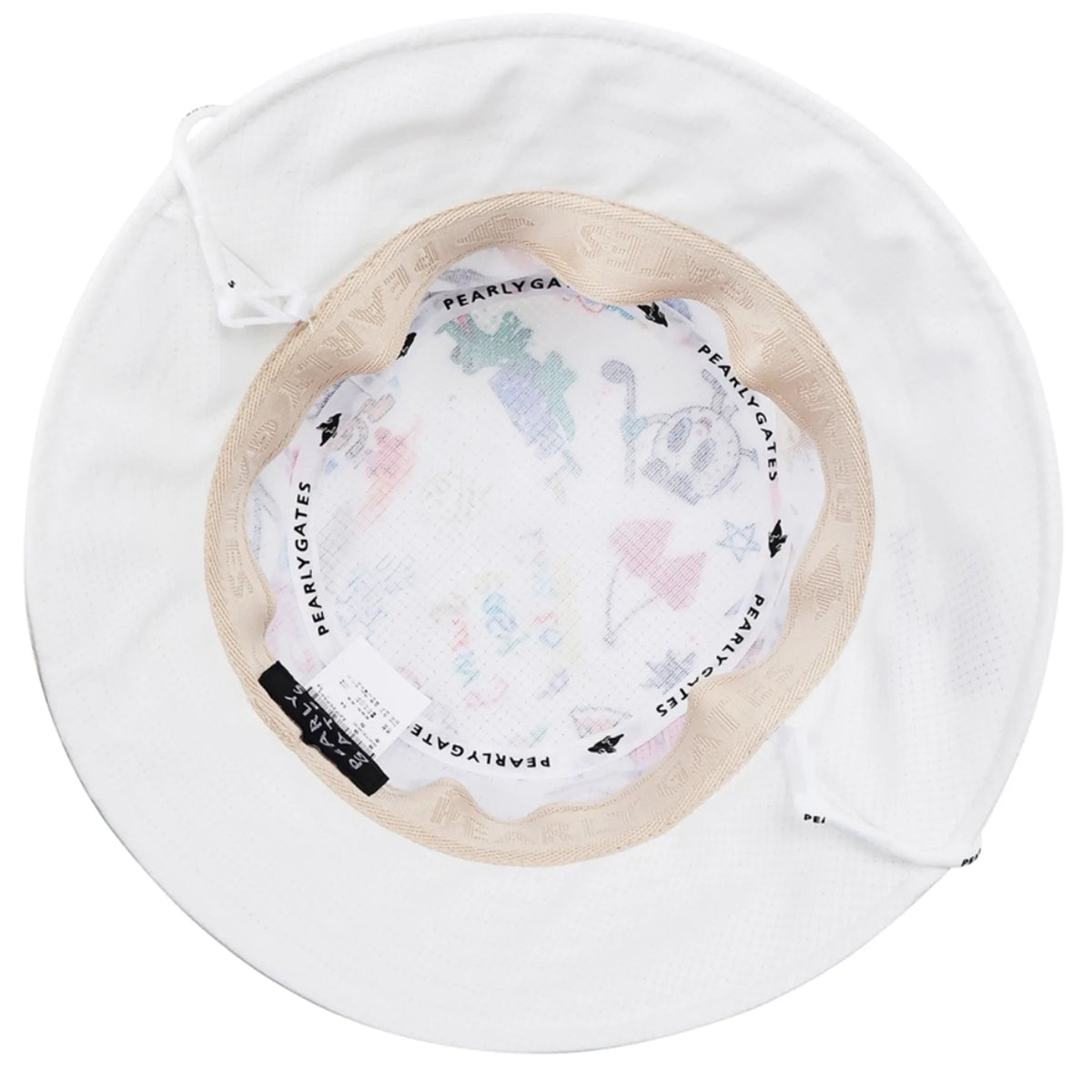 Women's Color - Stitch Bucket Hat - White - Erthe Golf