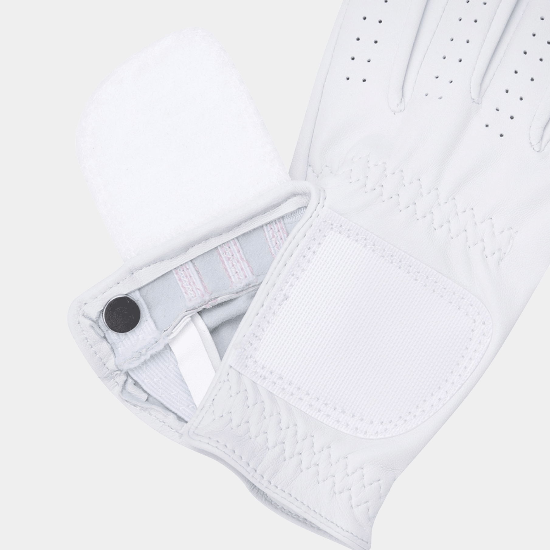 Women's Contrast - Line Golf Glove - White - Erthe Golf
