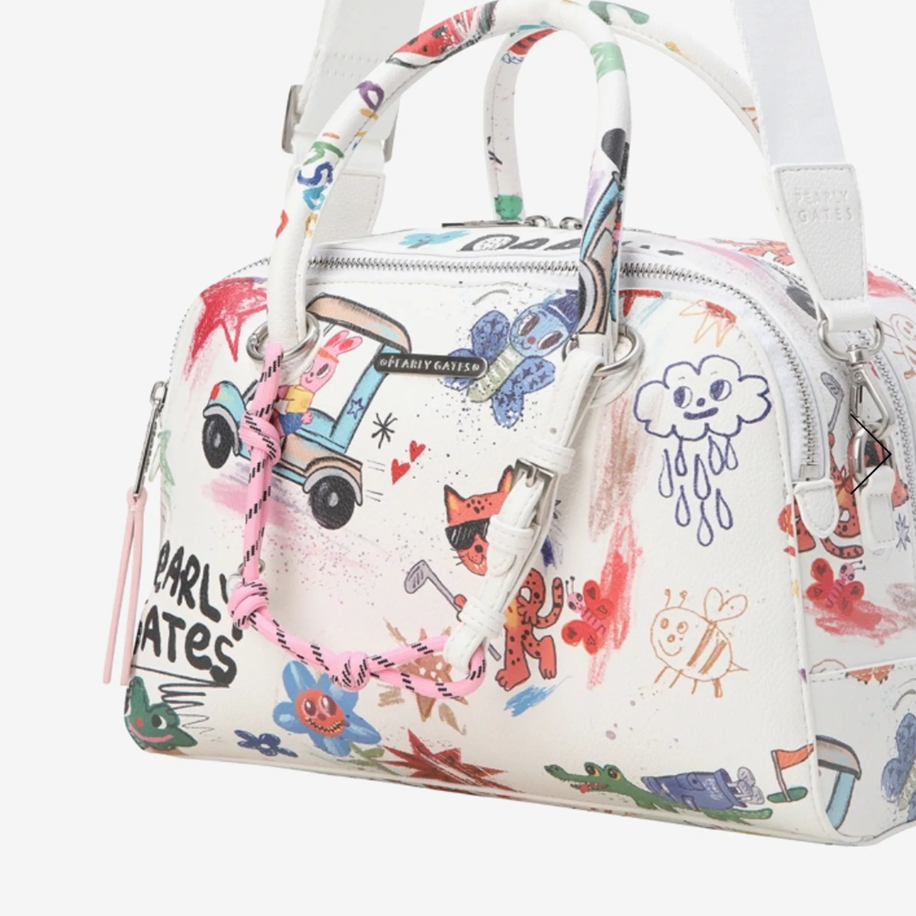 Women's Crack Art Tote Bag - White - Erthe Golf