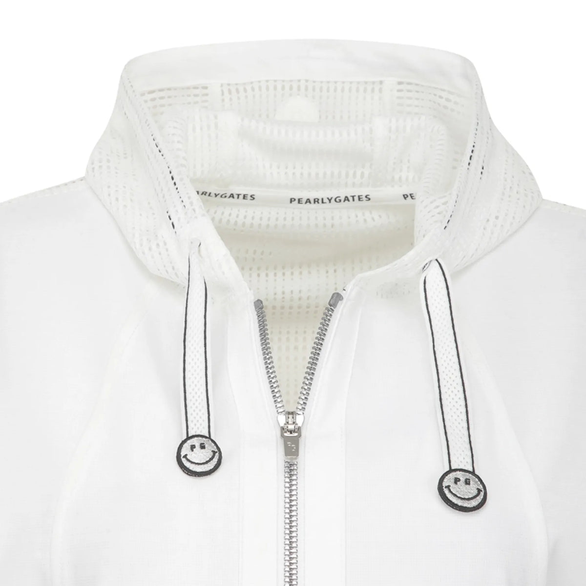 Women's Crochet Hooded Vest - White - Erthe Golf