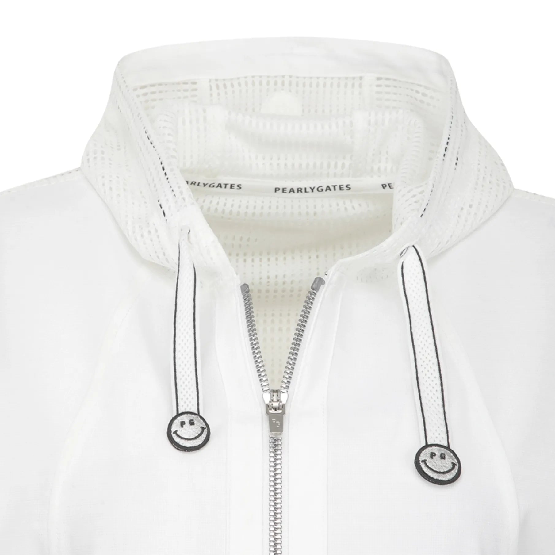 Women's Crochet Hooded Vest - White - Erthe Golf