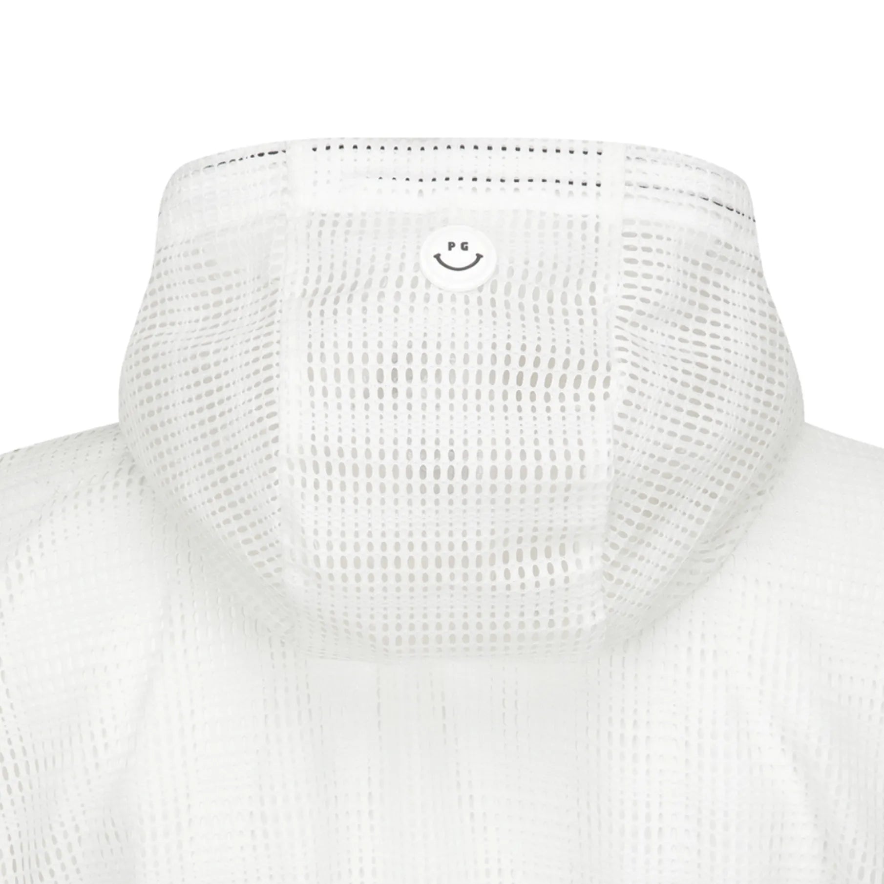 Women's Crochet Hooded Vest - White - Erthe Golf