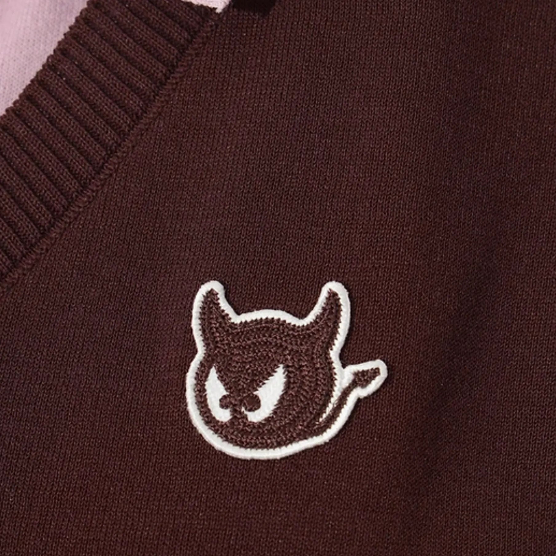 Women's Faux - Layer Knit Polo - Dark Brown - Erthe Golf