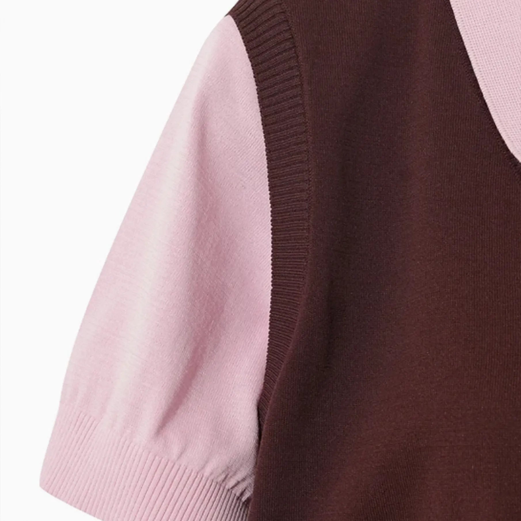WAAC Women's Faux-Layer Knit Polo - Dark Brown | Erthe Golf