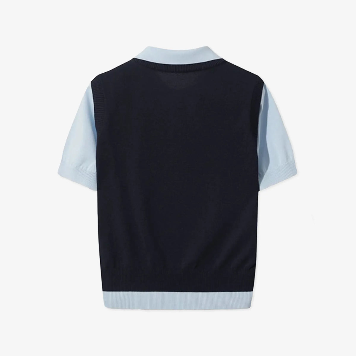 Women's Faux - Layer Knit Polo - Dark Navy - Erthe Golf