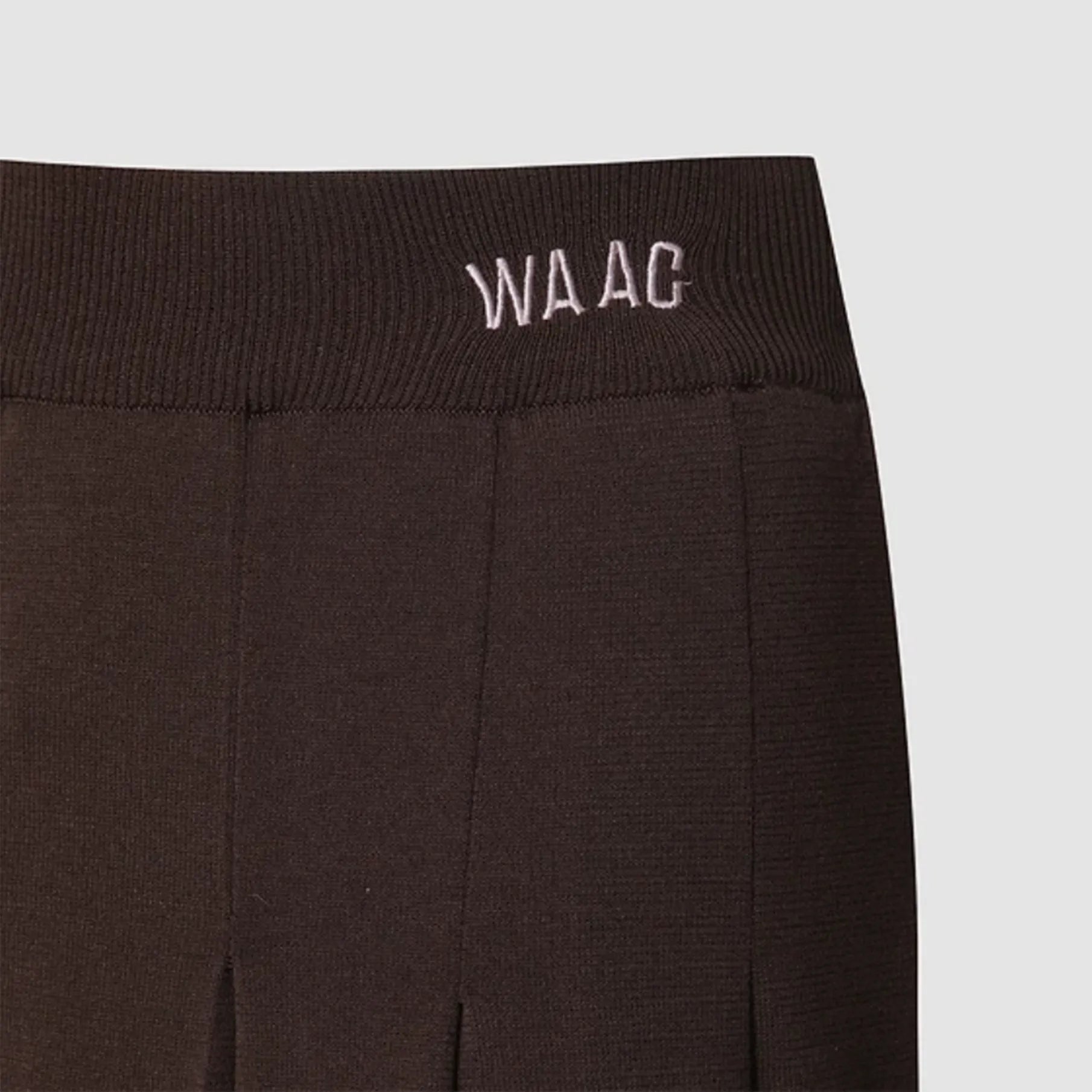 Women's Faux - Layer Pleated Knit Skirt - Dark Brown - Erthe Golf