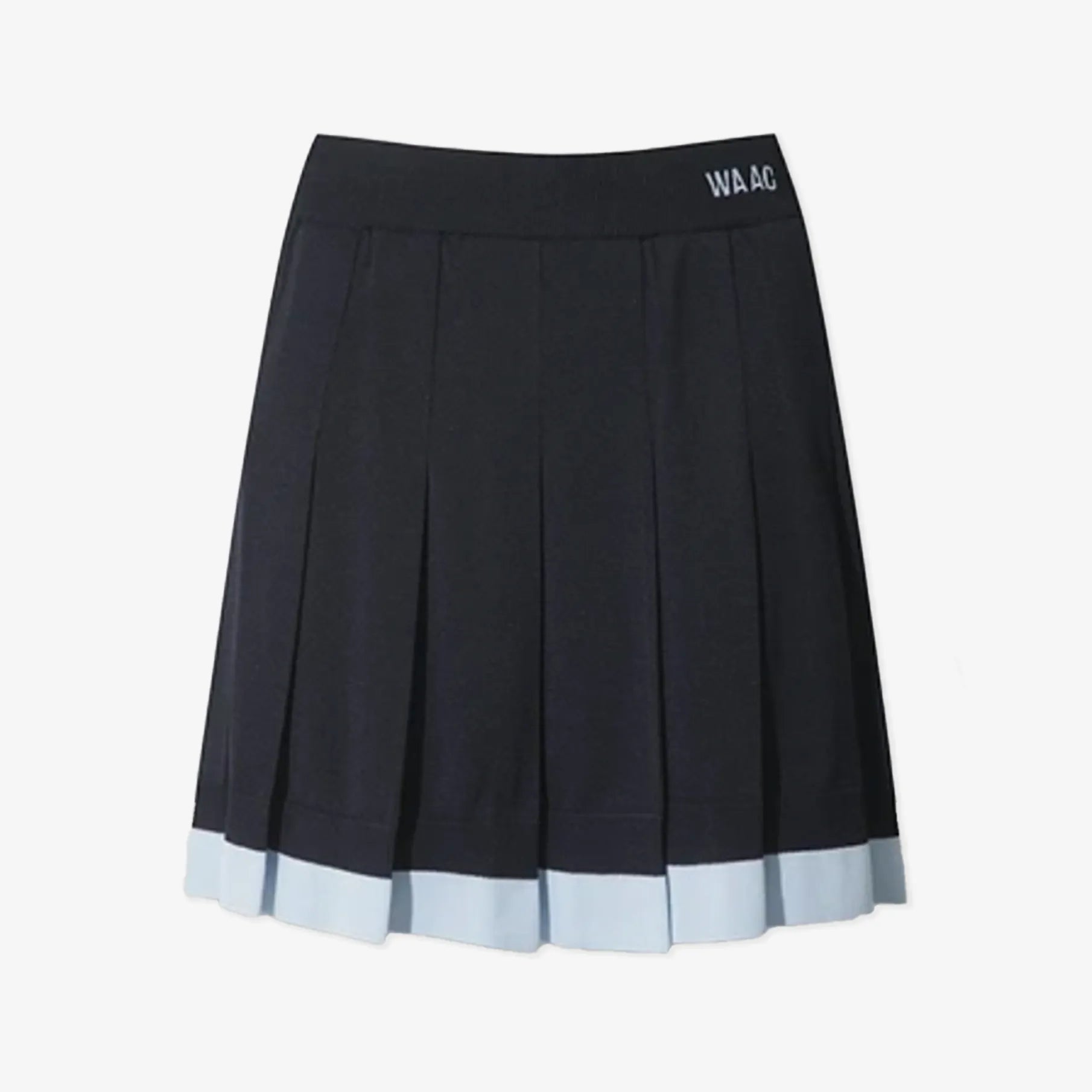 Women's Faux - Layer Pleated Knit Skirt - Dark Navy - Erthe Golf