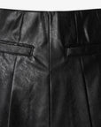 Women's Faux Leather Shorts - Black - Erthe Golf