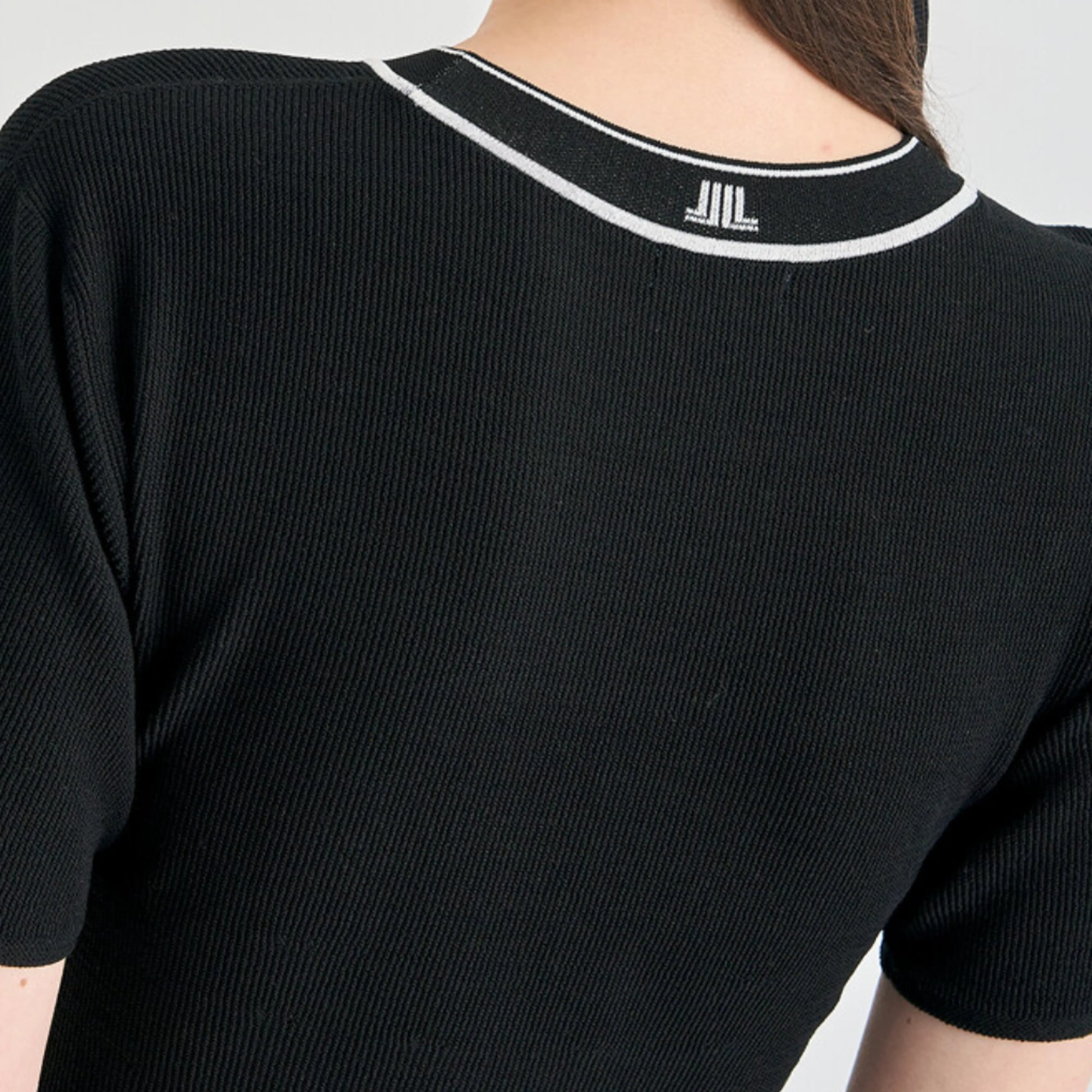 Women's Flare Knit Top - Black - Erthe Golf
