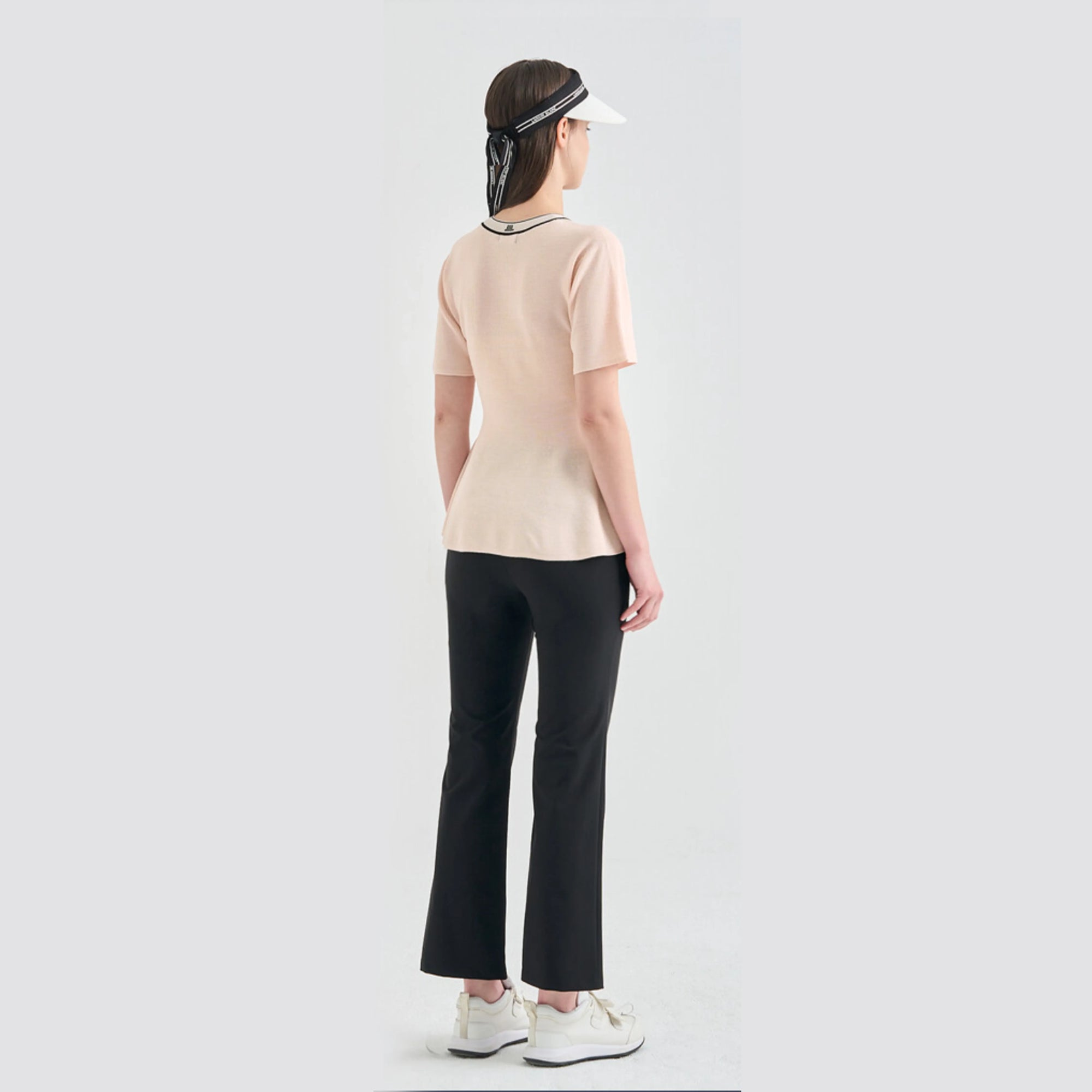 Women's Flare Knit Top - Light Pink - Erthe Golf
