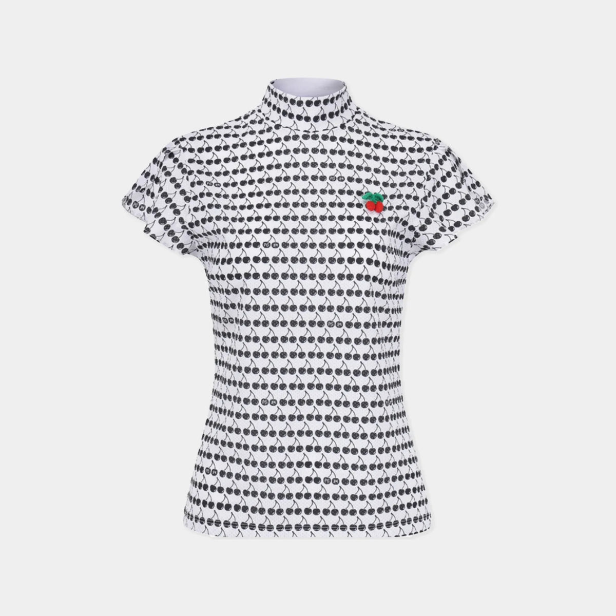 Women's Fruit Print Cap - Sleeve Top - White - Erthe Golf