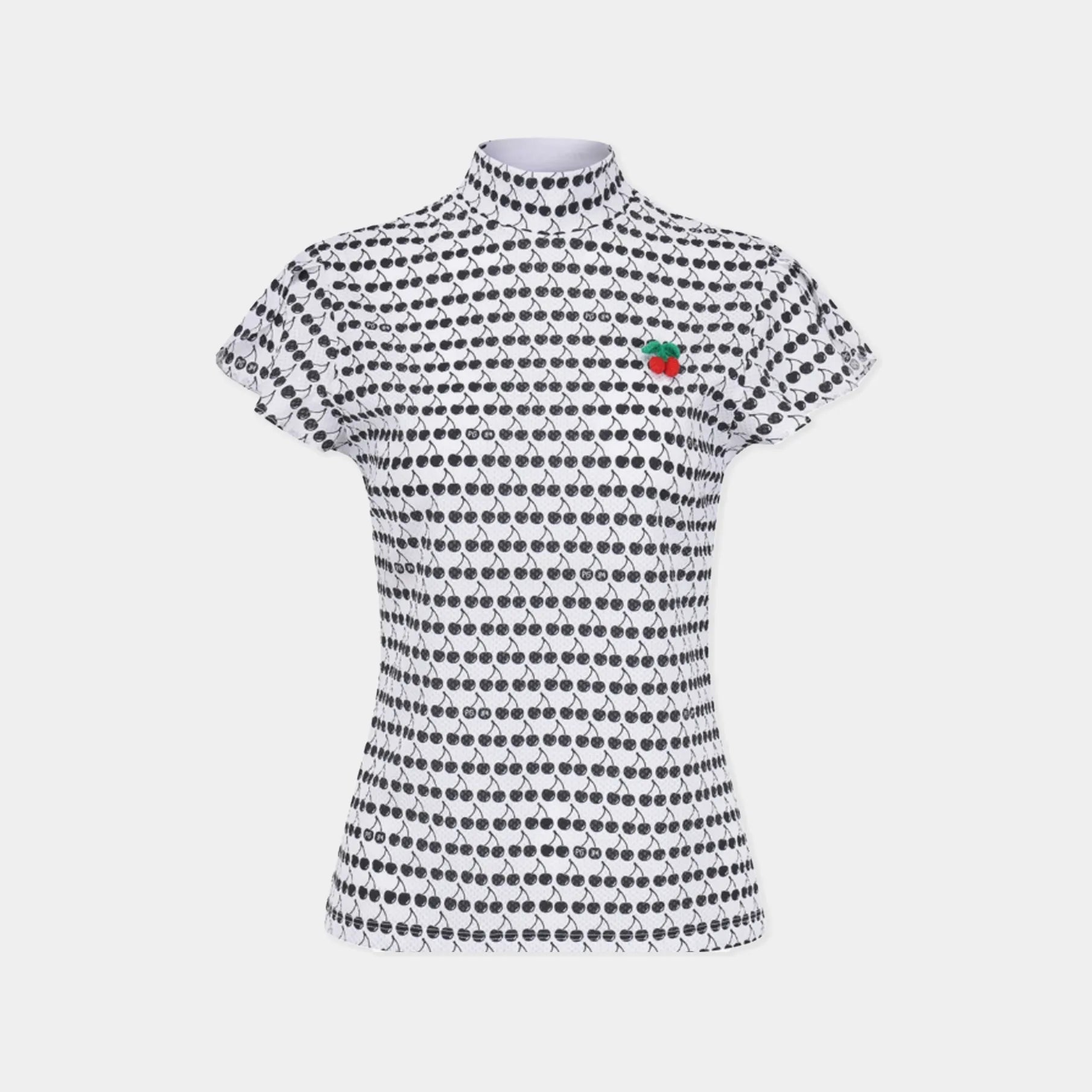 Women's Fruit Print Cap - Sleeve Top - White - Erthe Golf