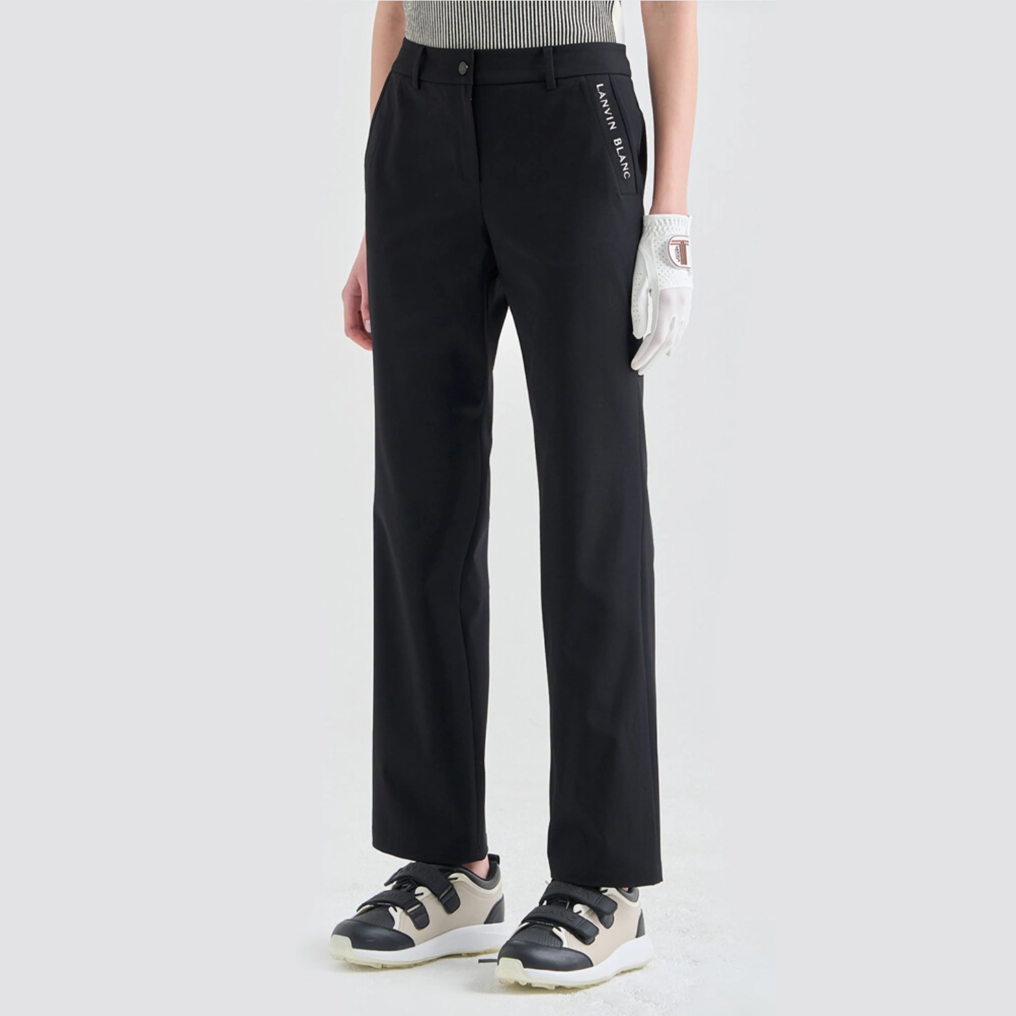 Women's Jacquard - Banded Pants - Black - Erthe Golf