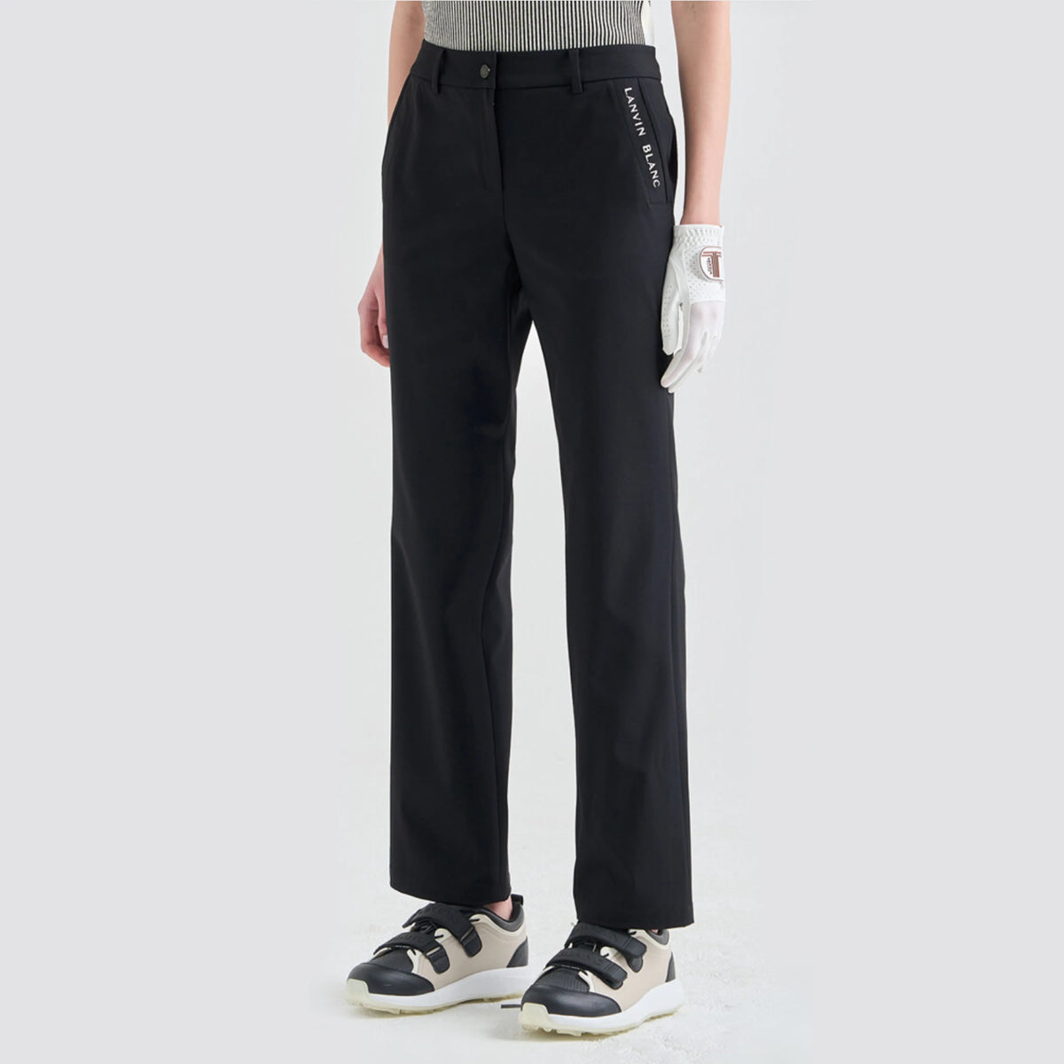 Women's Jacquard - Banded Pants - Black - Erthe Golf