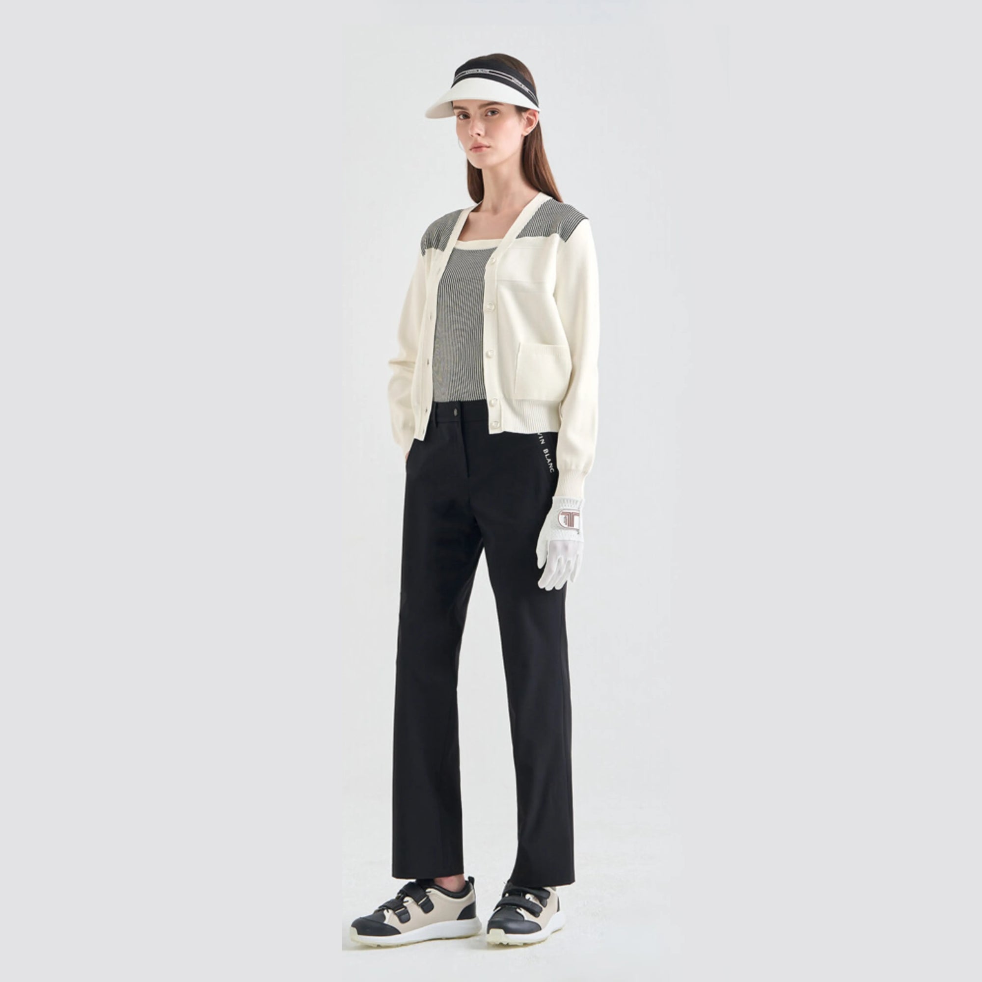 Women's Jacquard - Banded Pants - Black - Erthe Golf
