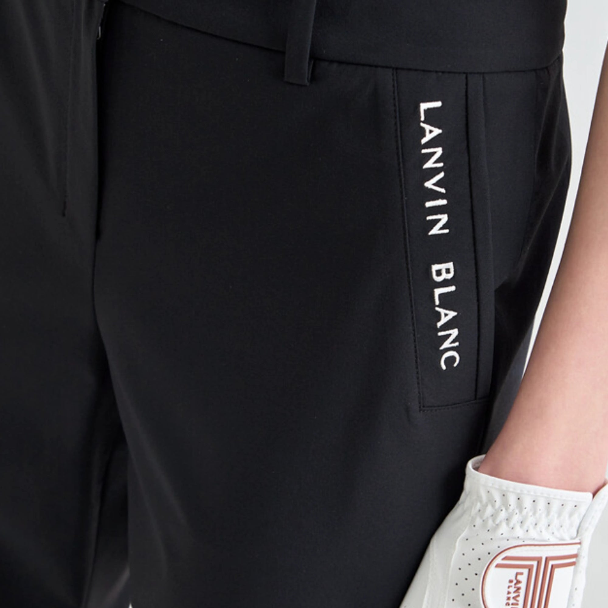 Women's Jacquard - Banded Pants - Black - Erthe Golf