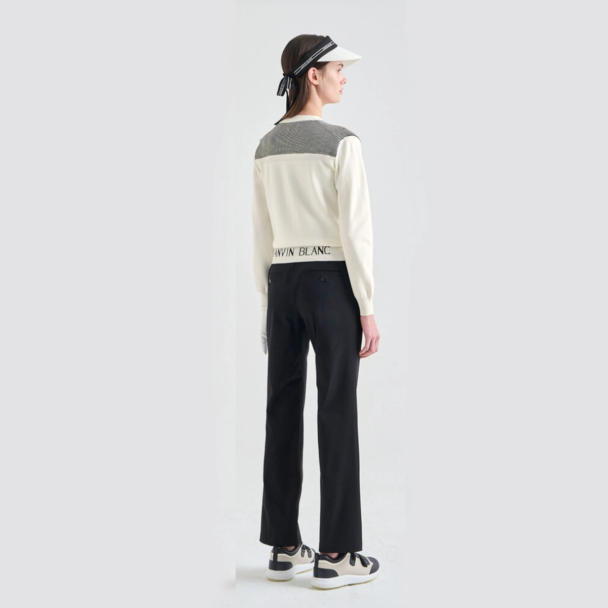 Women's Jacquard - Banded Pants - Black - Erthe Golf