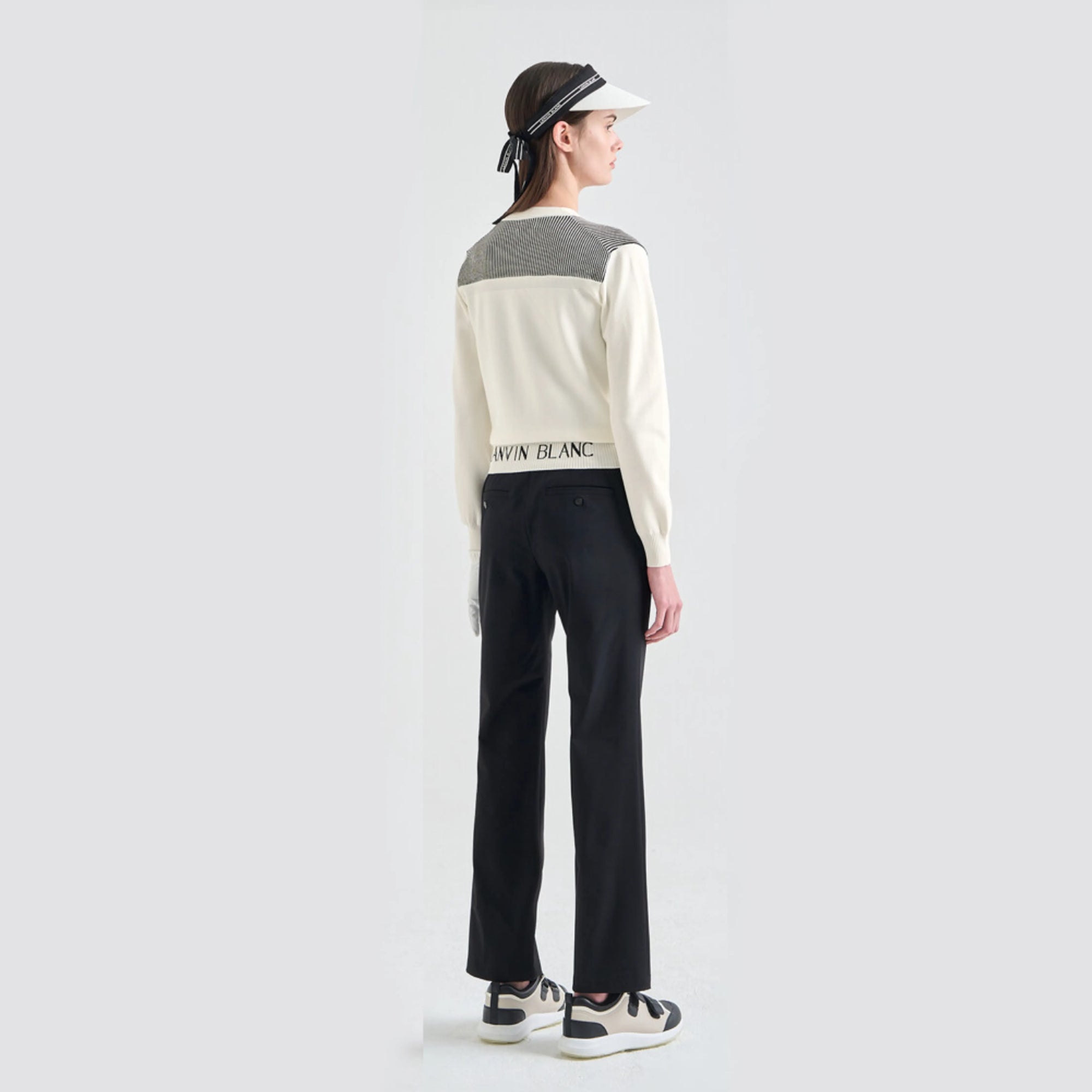 Women's Jacquard - Banded Pants - Black - Erthe Golf