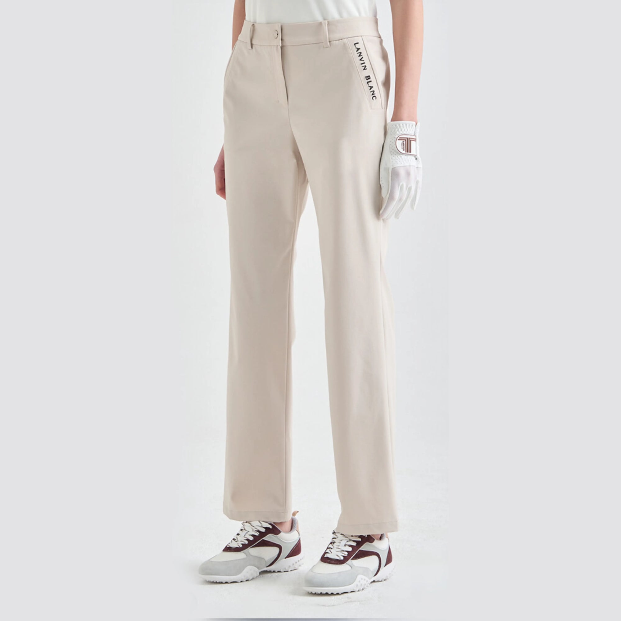 Women's Jacquard - Banded Pants - Greige - Erthe Golf