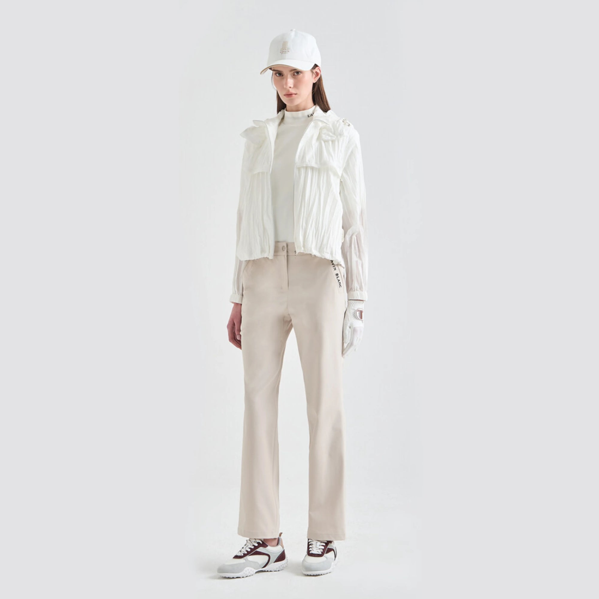 Women's Jacquard - Banded Pants - Greige - Erthe Golf