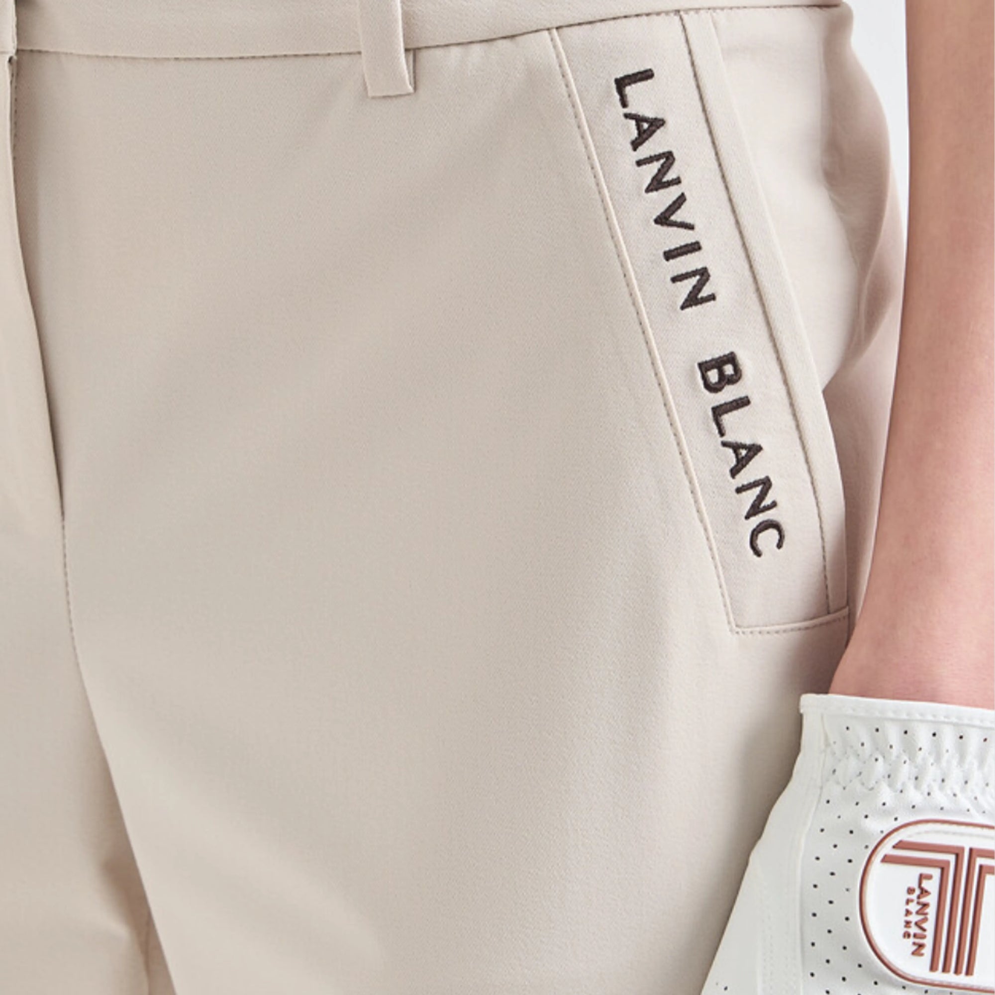 Women's Jacquard - Banded Pants - Greige - Erthe Golf