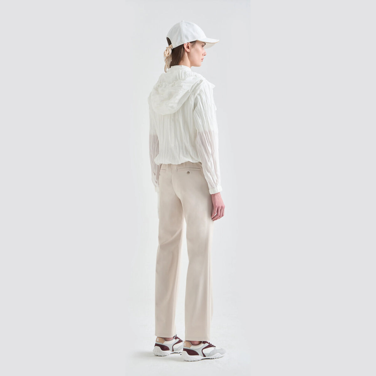 Women's Jacquard - Banded Pants - Greige - Erthe Golf