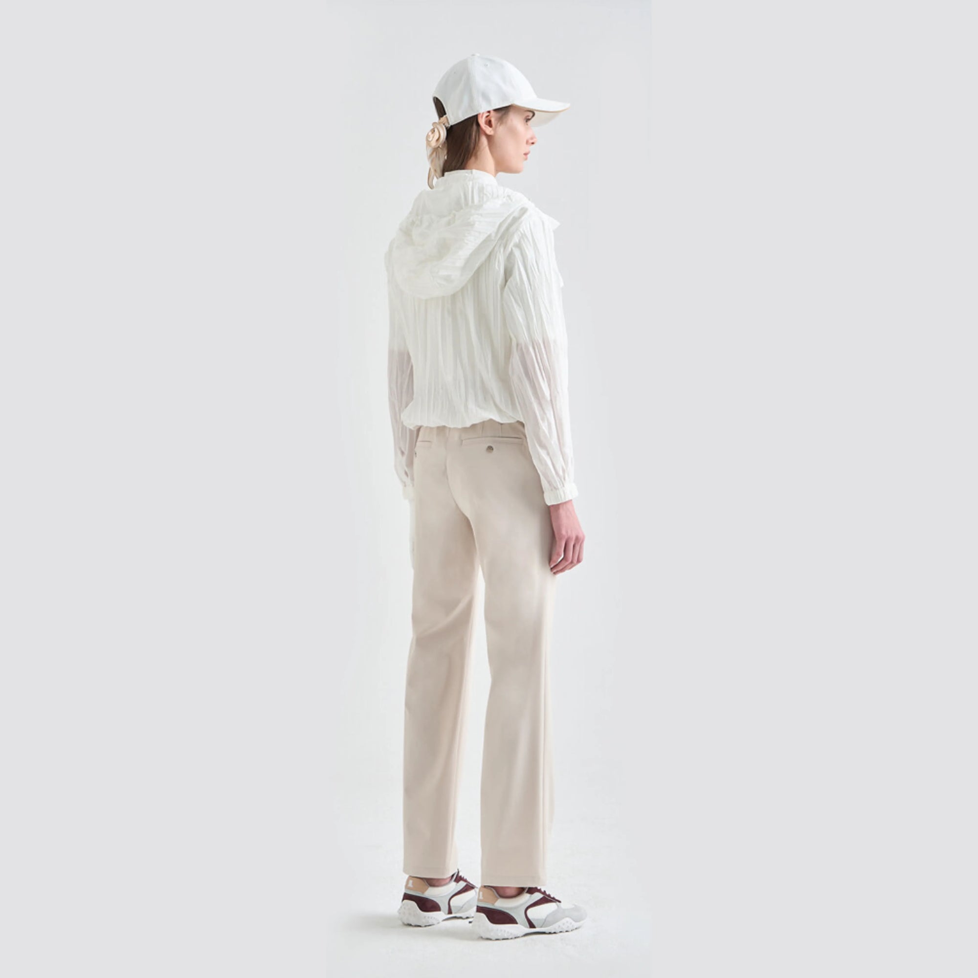 Women's Jacquard - Banded Pants - Greige - Erthe Golf
