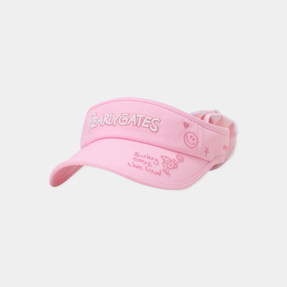Women's Logo Sun Visor & Scrunchie Set - Pink - Erthe Golf