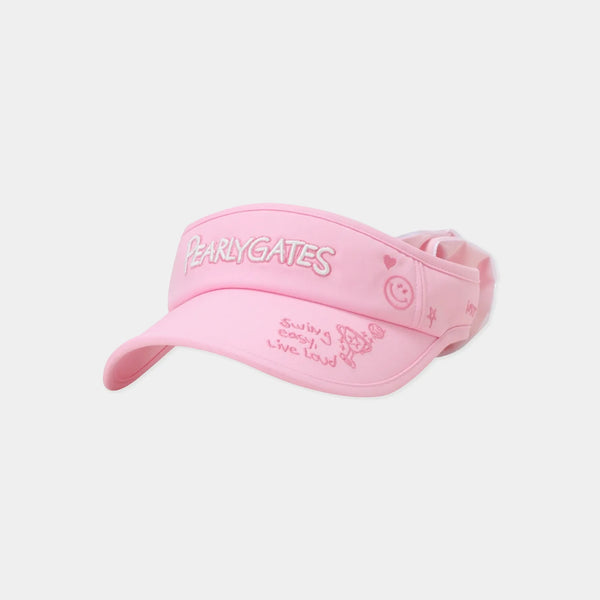 Pearly Gates Women's Logo Sun Visor & Scrunchie Set - Pink | Erthe