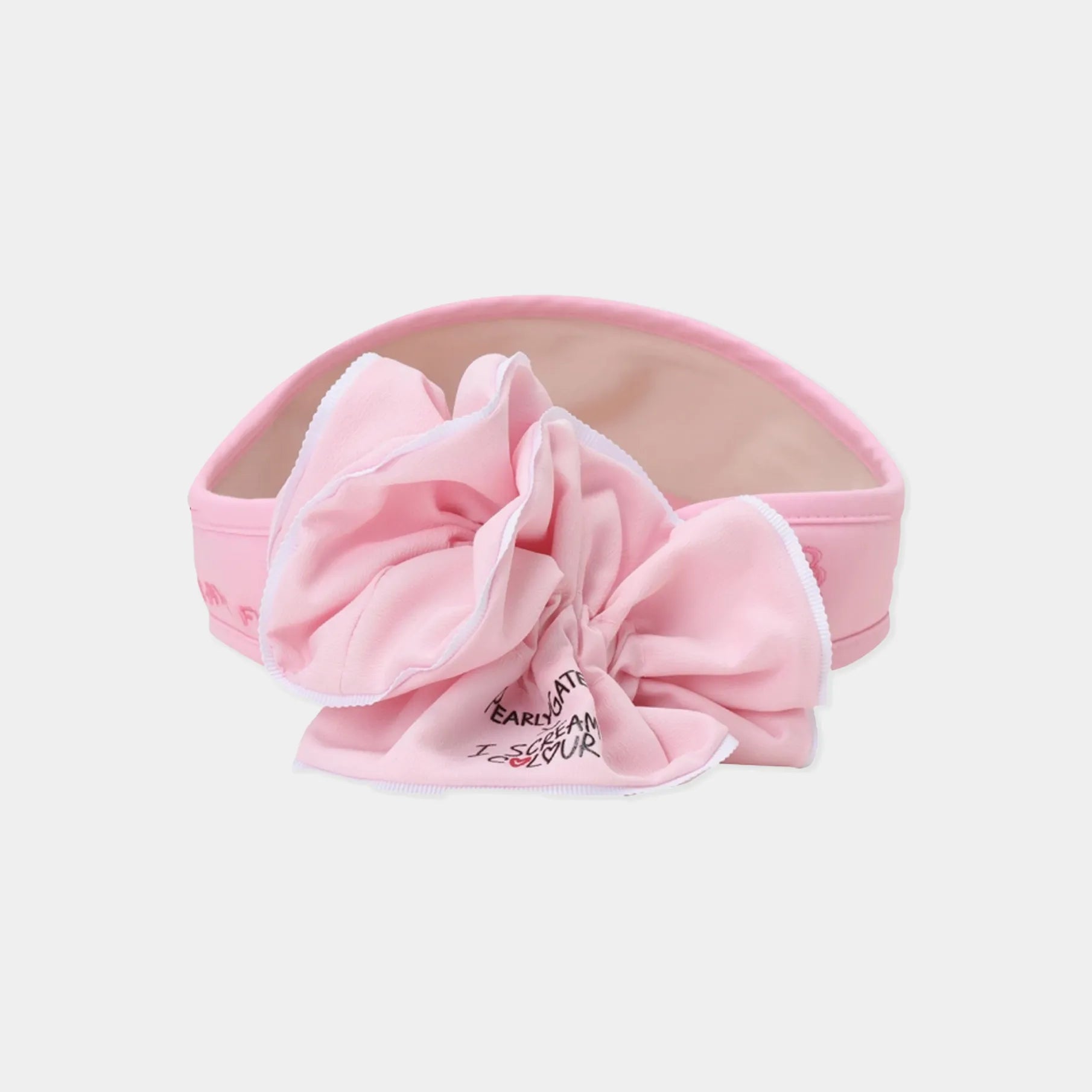 Women's Logo Sun Visor &amp; Scrunchie Set - Pink - Erthe Golf