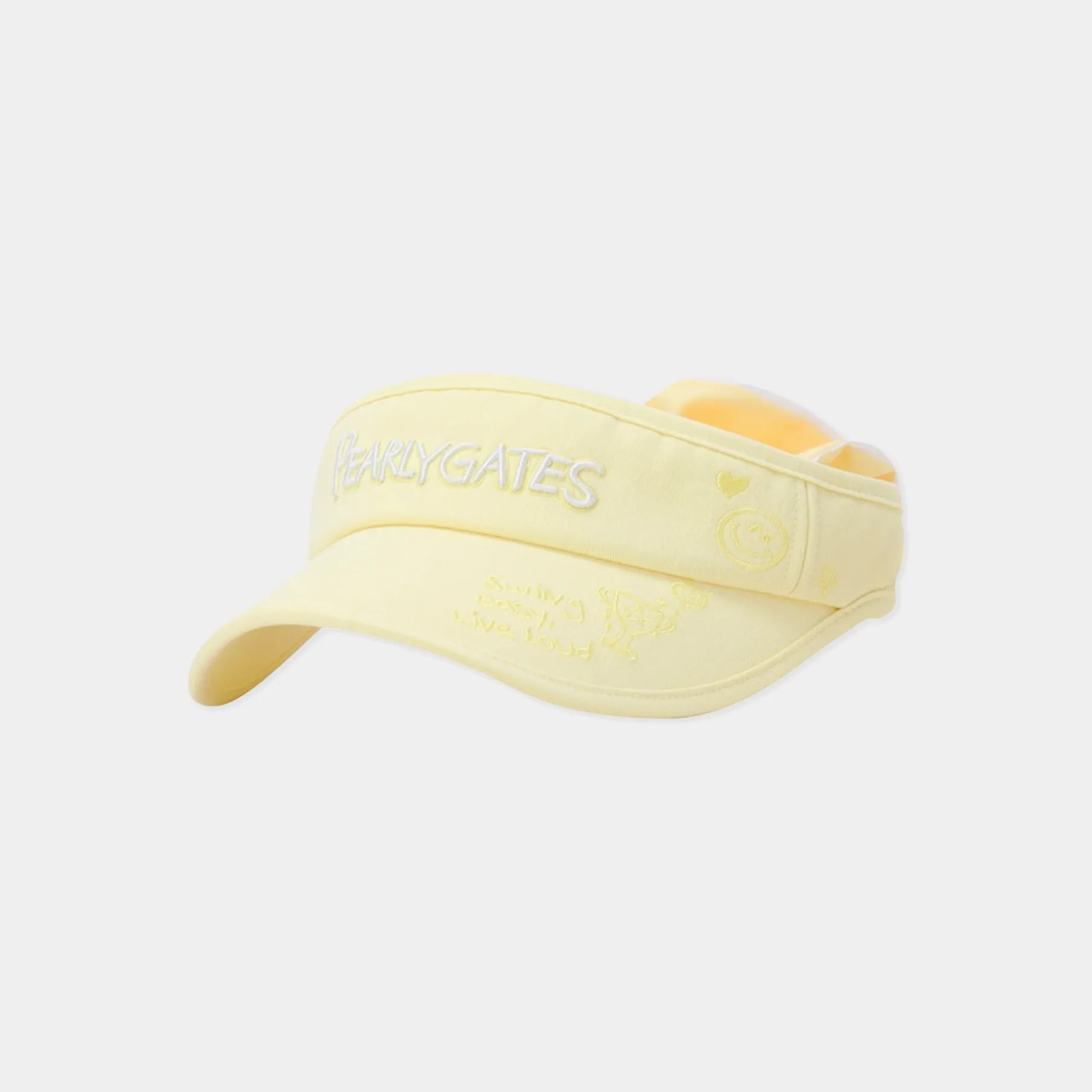 Women's Logo Sun Visor &amp; Scrunchie Set - Yellow - Erthe Golf