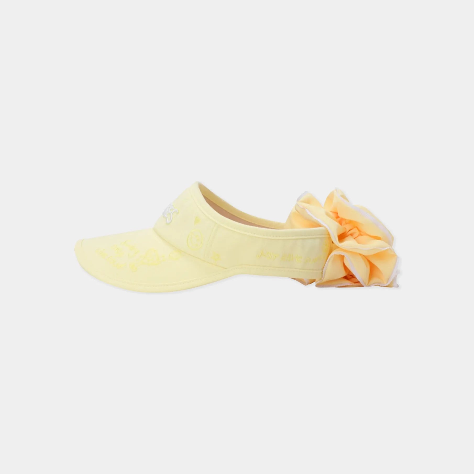 Women's Logo Sun Visor &amp; Scrunchie Set - Yellow - Erthe Golf