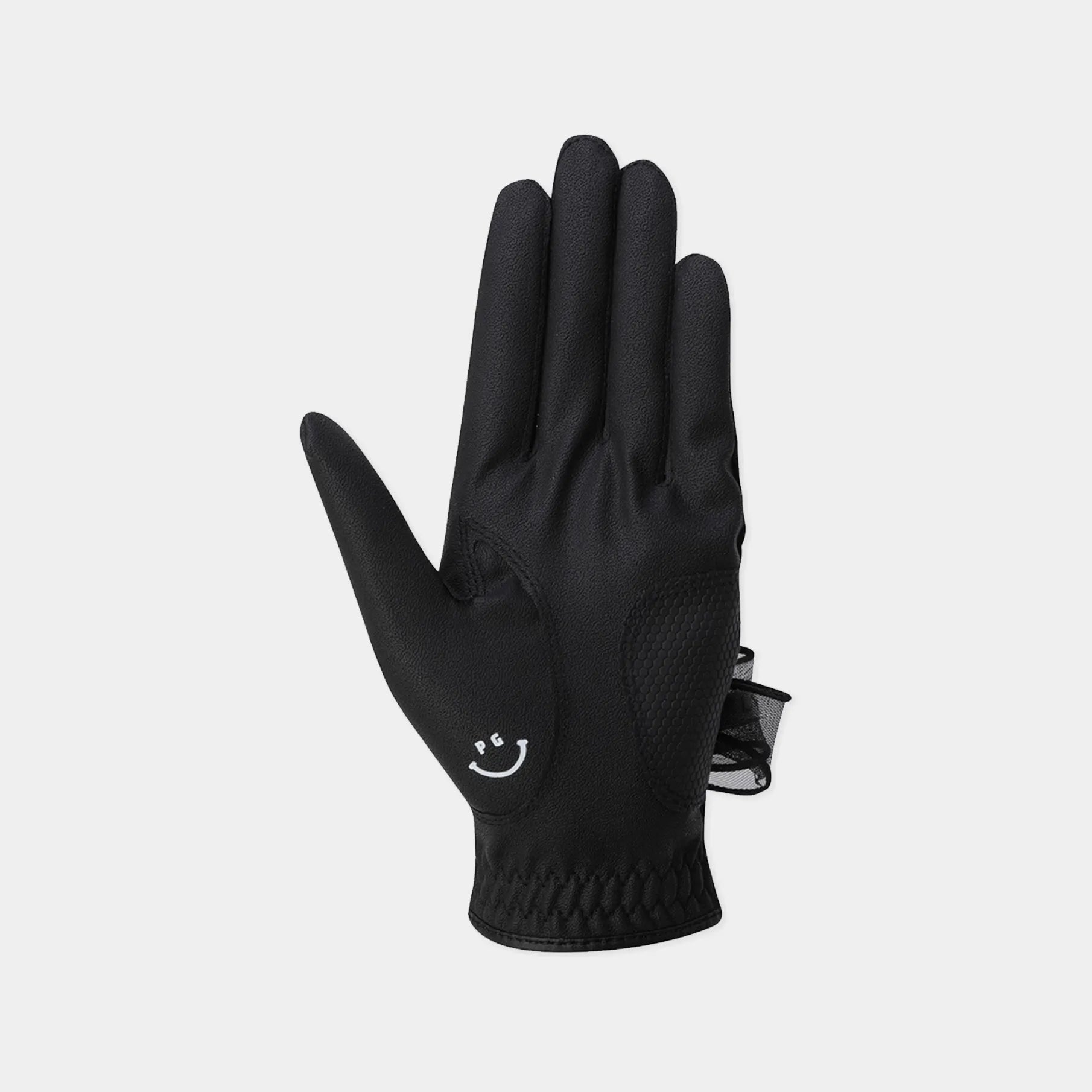 Women's Mesh Ribbon Golf Glove - Black - Erthe Golf