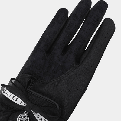 Women's Mesh Ribbon Golf Glove - Black - Erthe Golf