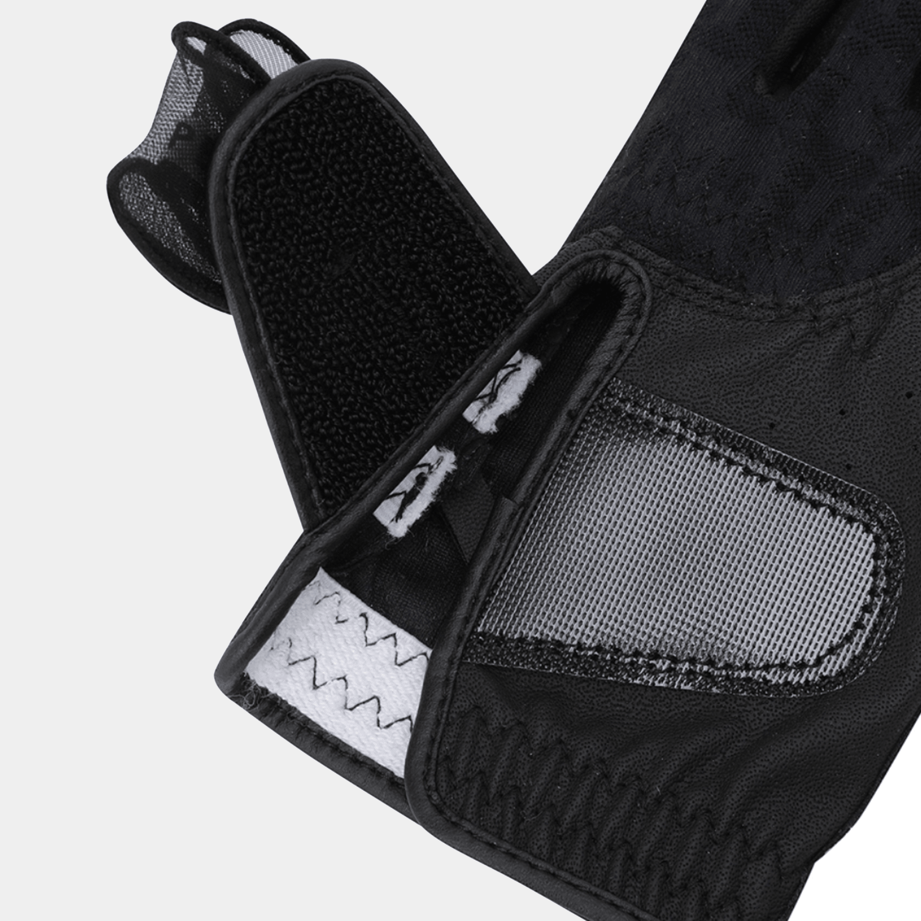 Women's Mesh Ribbon Golf Glove - Black - Erthe Golf