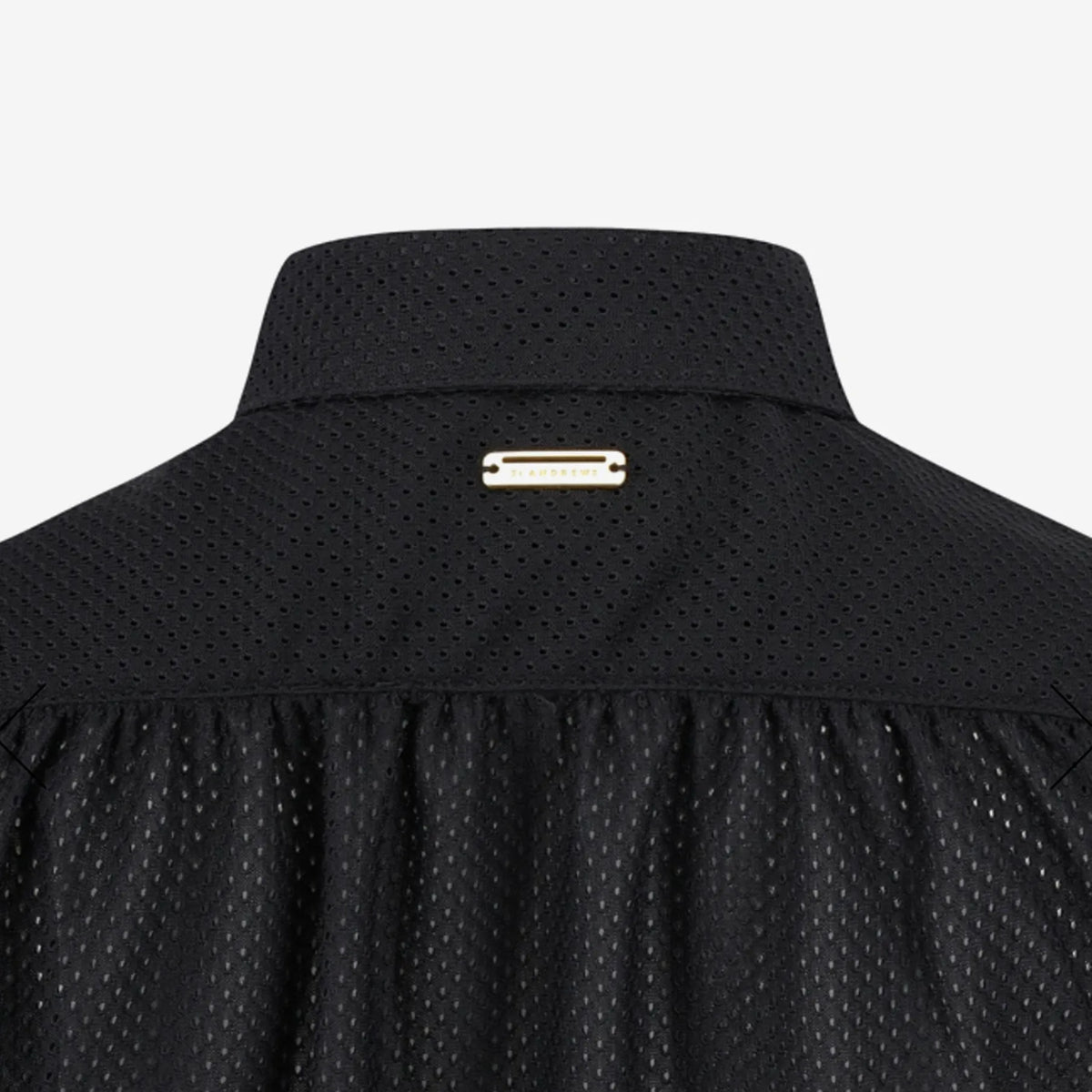 Women's Mesh Ruffle Polo - Black - Erthe Golf