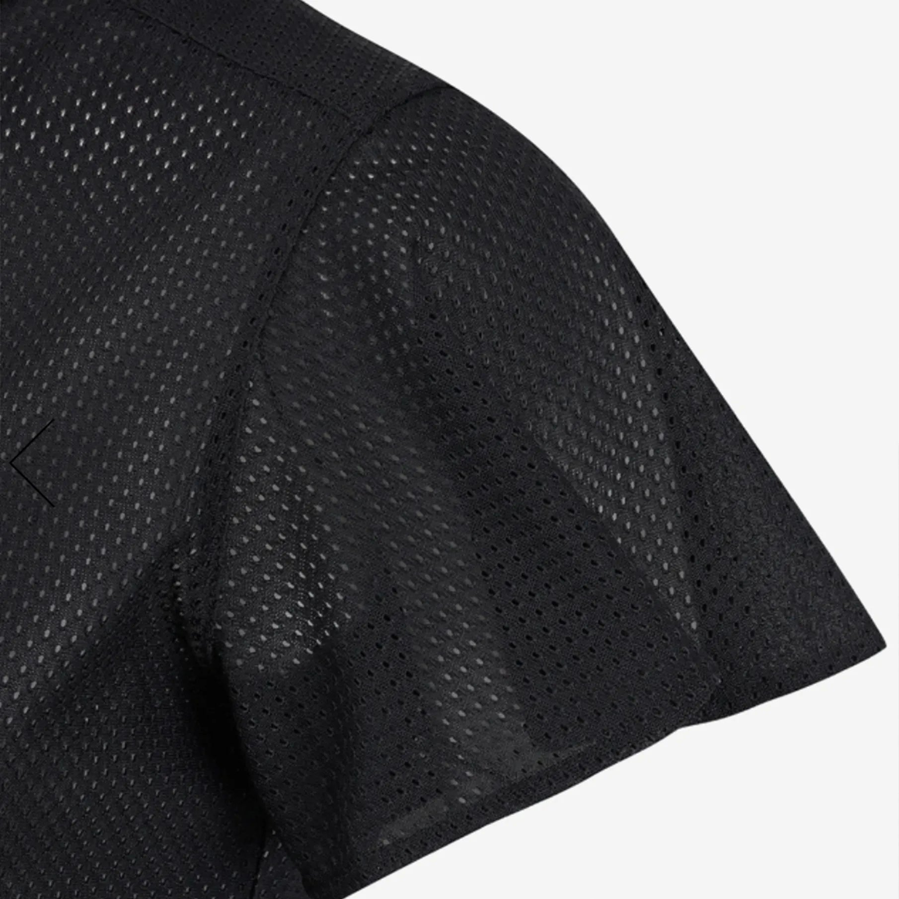 Women's Mesh Ruffle Polo - Black - Erthe Golf