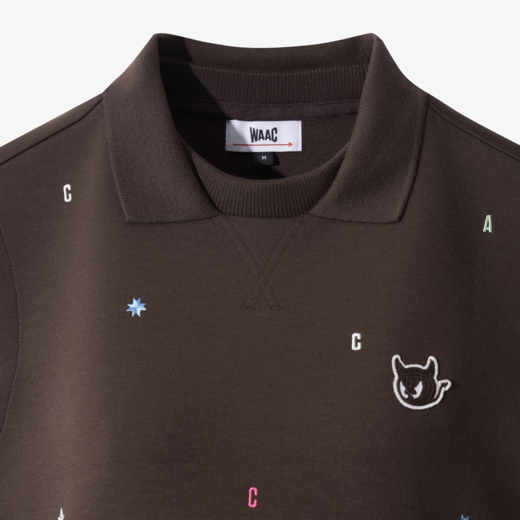 Women's Multicolor Embroidery Vest - Brown - Erthe Golf