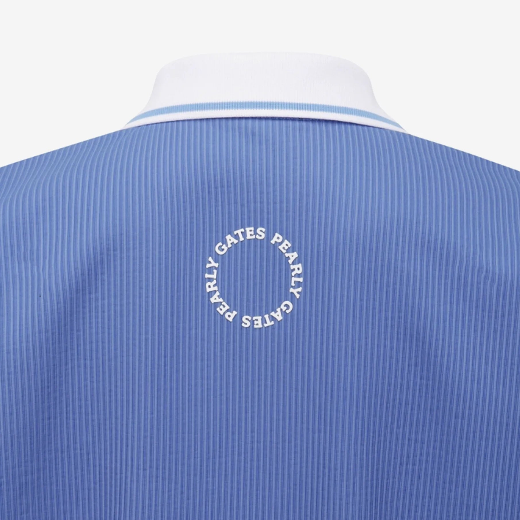 Women's Open Collar Textured Polo - Blue - Erthe Golf