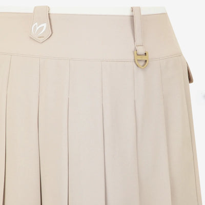 Women's Pleated Culotte Skirt - Beige - Erthe Golf