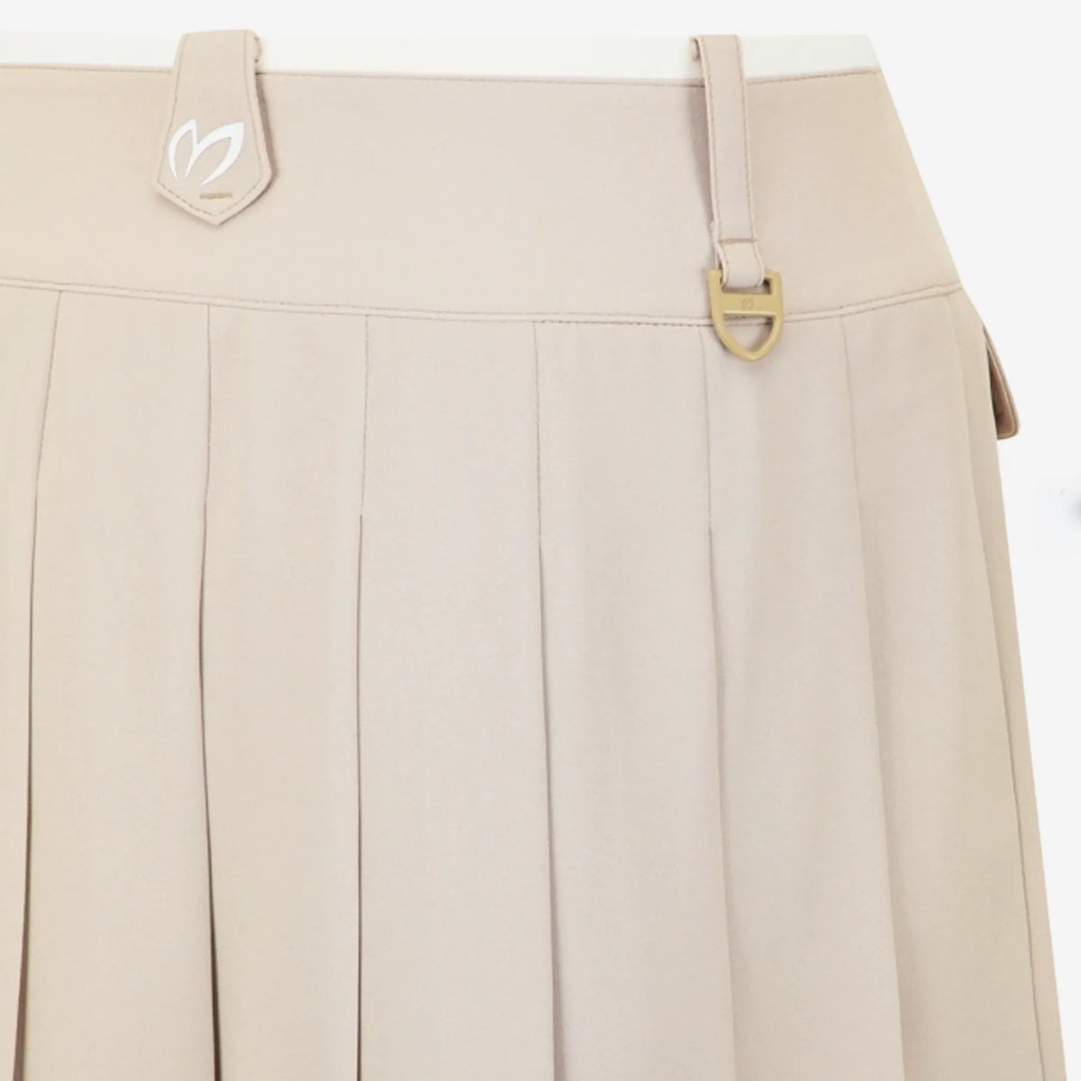 Women's Pleated Culotte Skirt - Beige - Erthe Golf