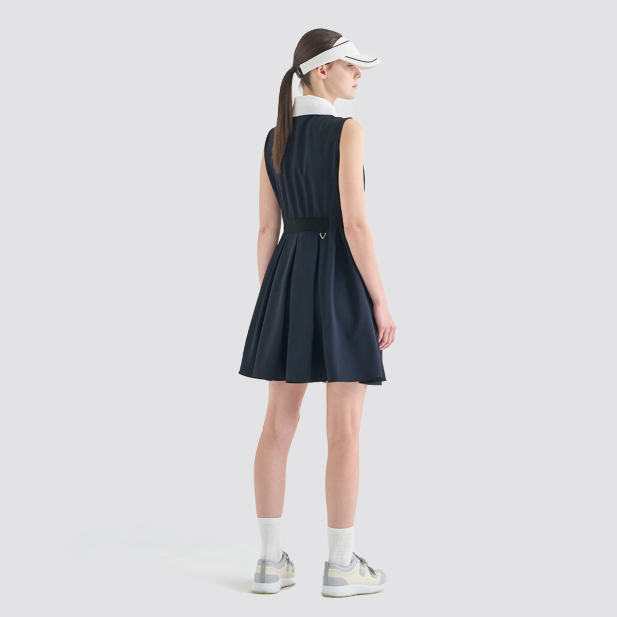 Women's Pleated Golf Dress - Dark Navy - Erthe Golf