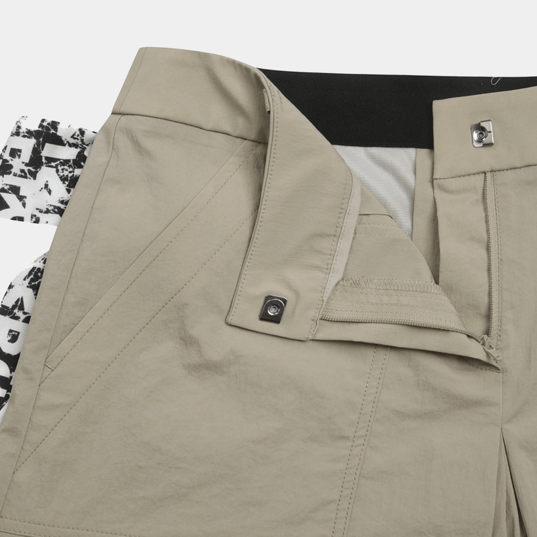 Women's Pleated Shorts - Beige - Erthe Golf