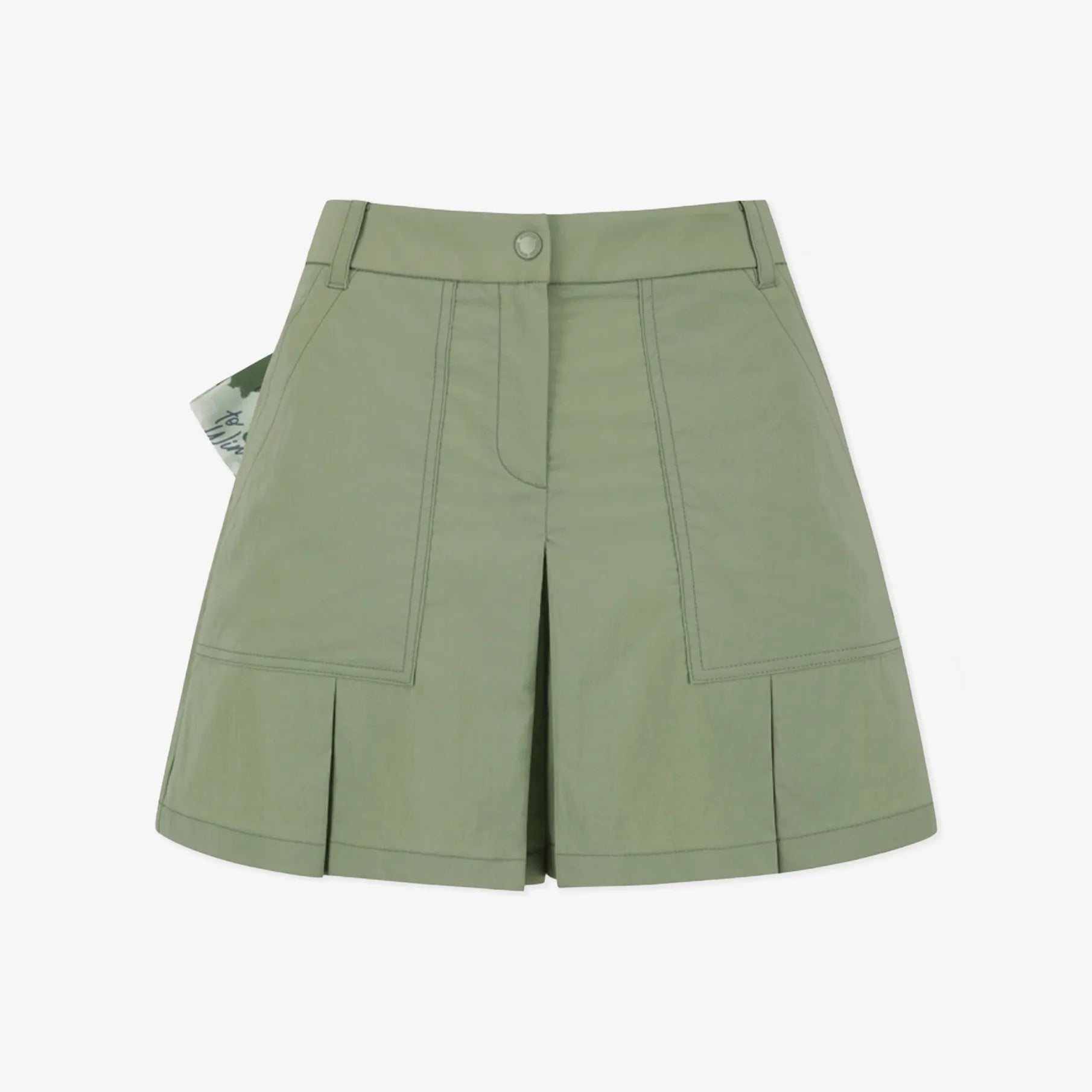 Women's Pleated Shorts - Khaki - Erthe Golf